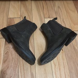 Thursday Boots, Duchess in Dark Olive Suede, size 6.5